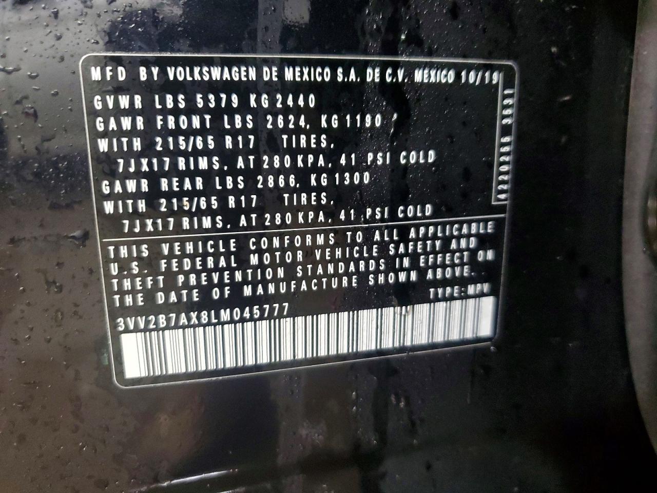 2020 VOLKSWAGEN TIGUAN SE photo 12