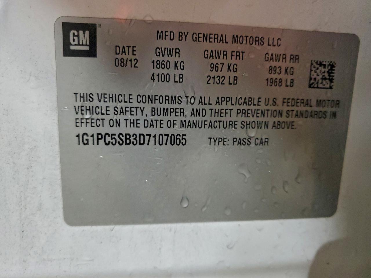 2013 CHEVROLET CRUZE LT photo 12