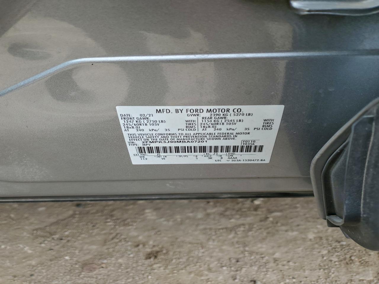 2021 FORD EDGE SEL photo 13