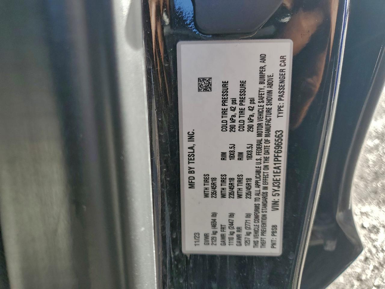 2023 TESLA MODEL 3 photo 12