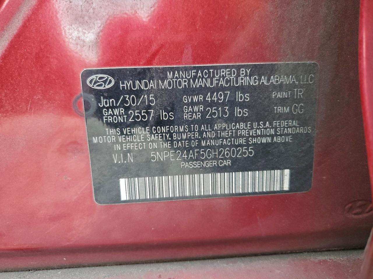 2016 HYUNDAI SONATA SE photo 12