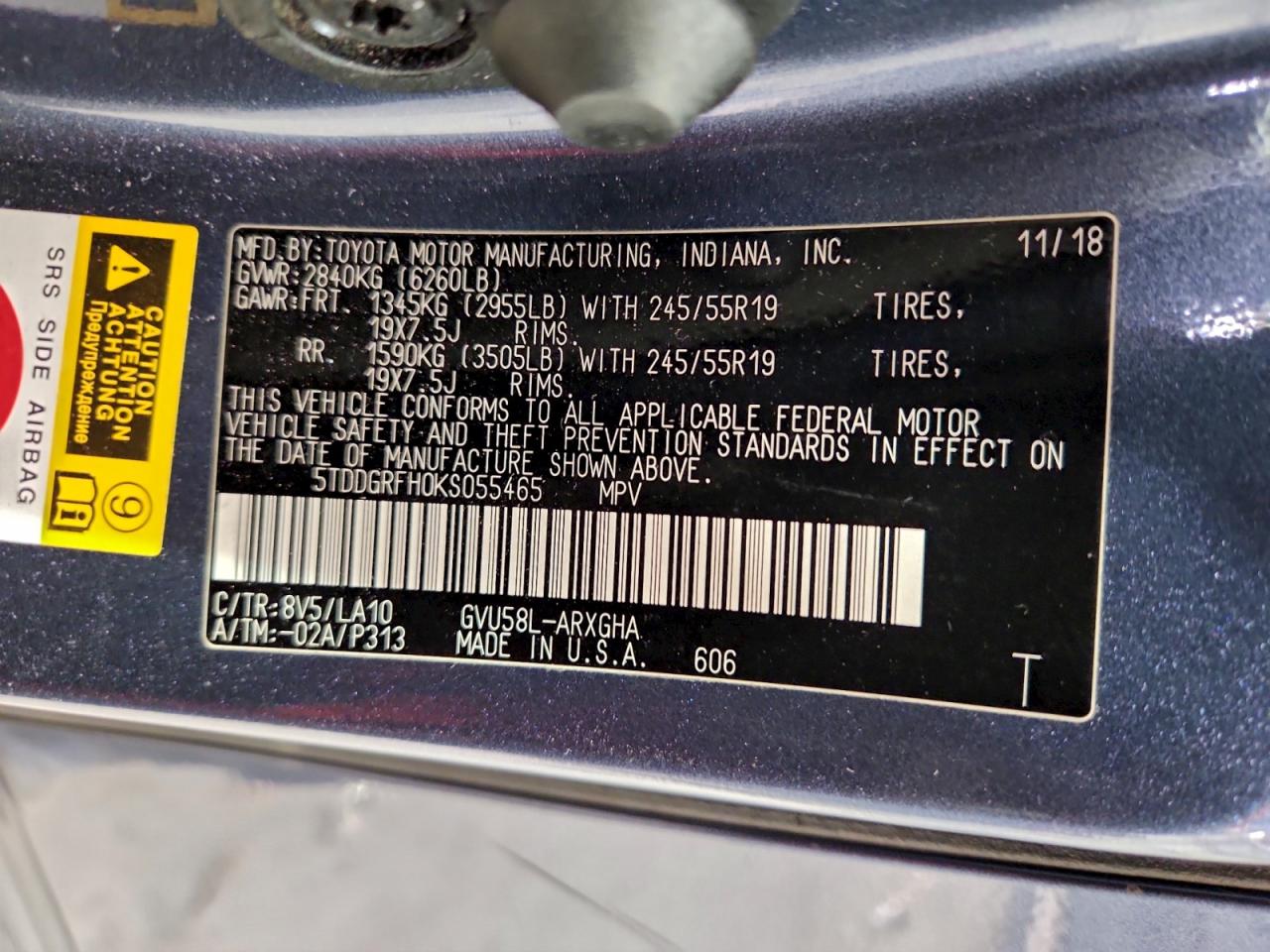 2019 TOYOTA HIGHLANDER HYBRID LIMITED photo 25
