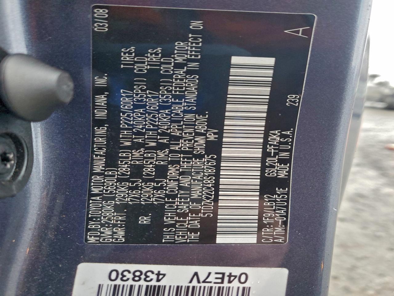 2008 TOYOTA SIENNA XLE photo 14