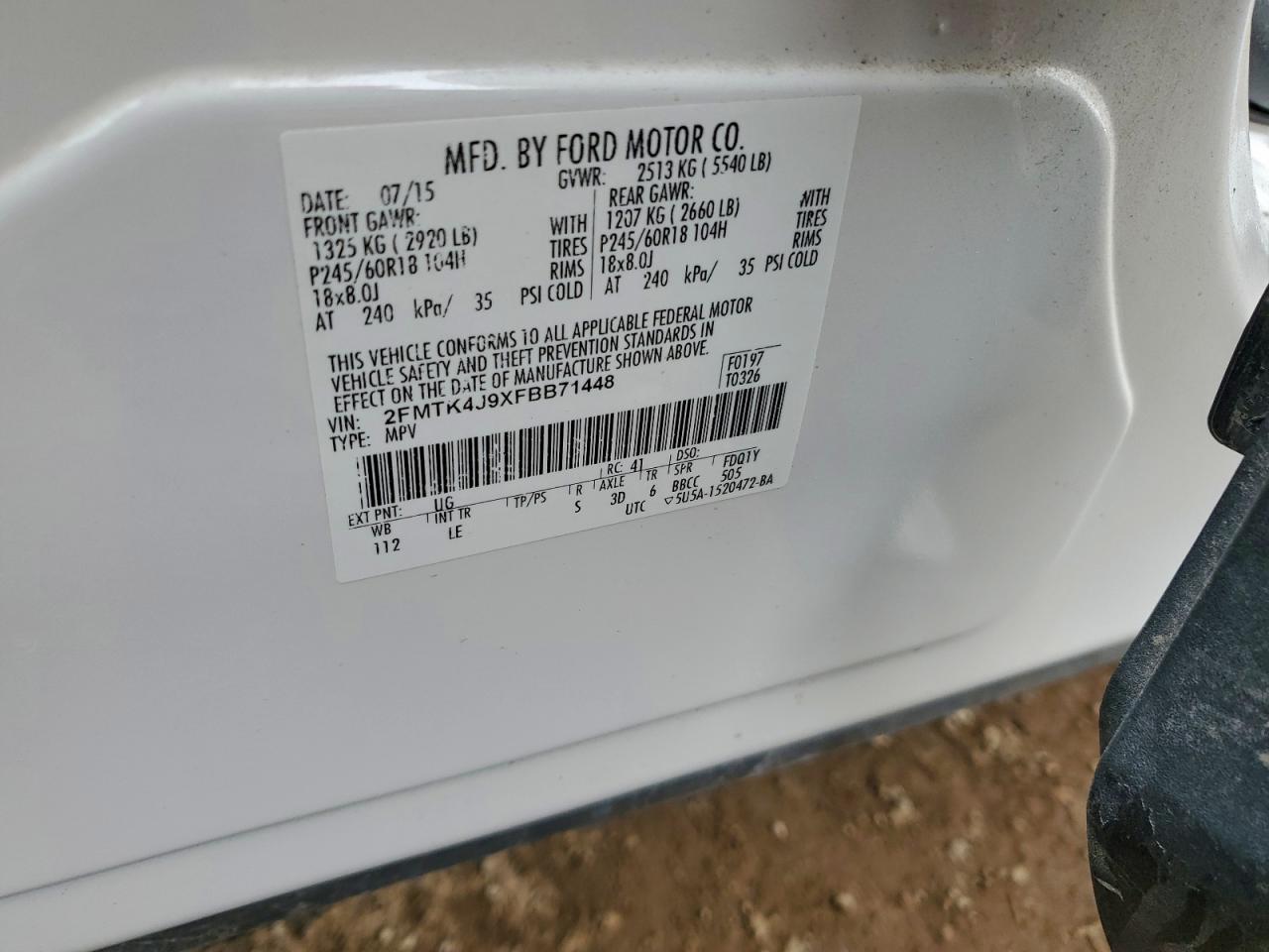2015 FORD EDGE SEL photo 25