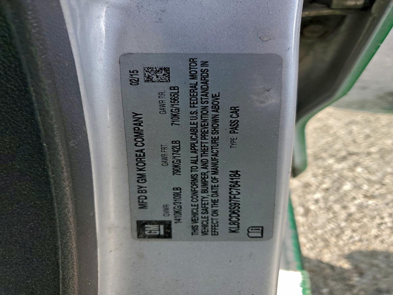 2015 CHEVROLET SPARK 1LT photo 23