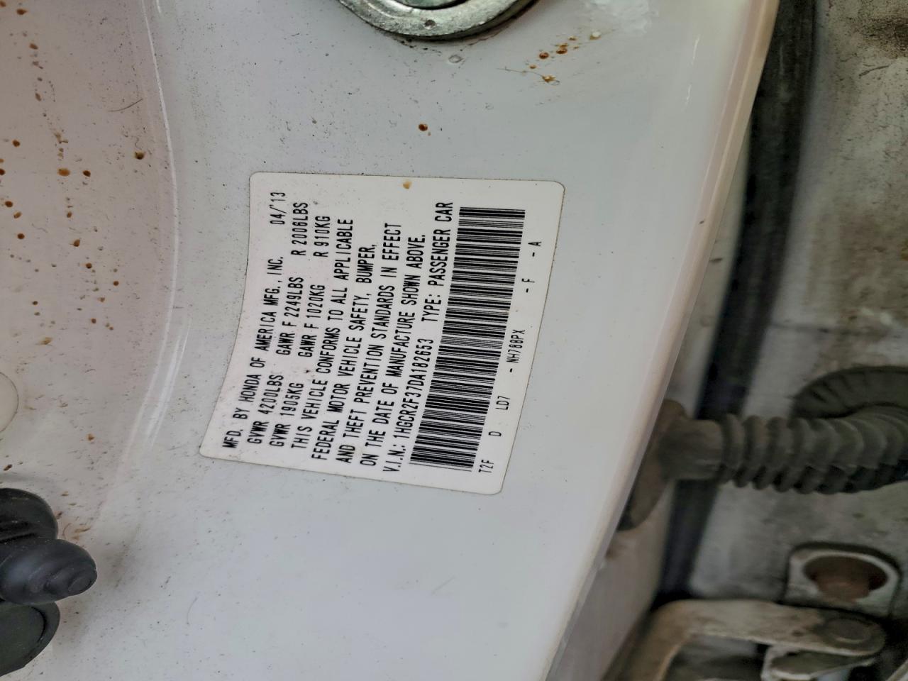 2013 HONDA ACCORD LX photo 23