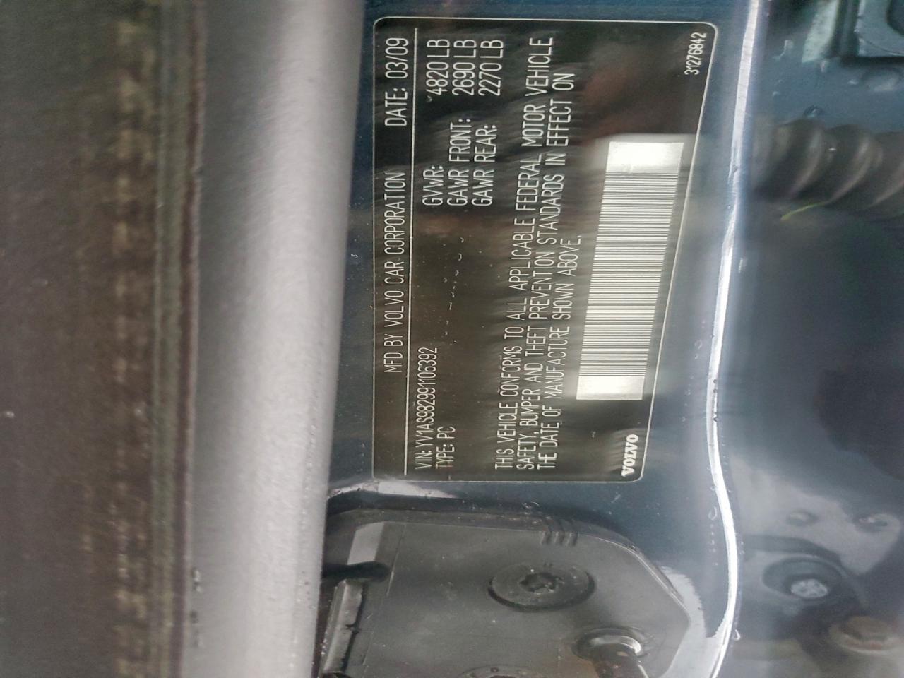 2009 VOLVO S80 3.2 photo 12