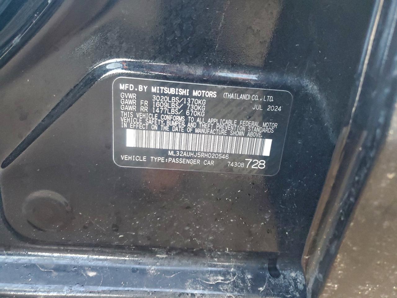 2024 MITSUBISHI MIRAGE ES photo 23