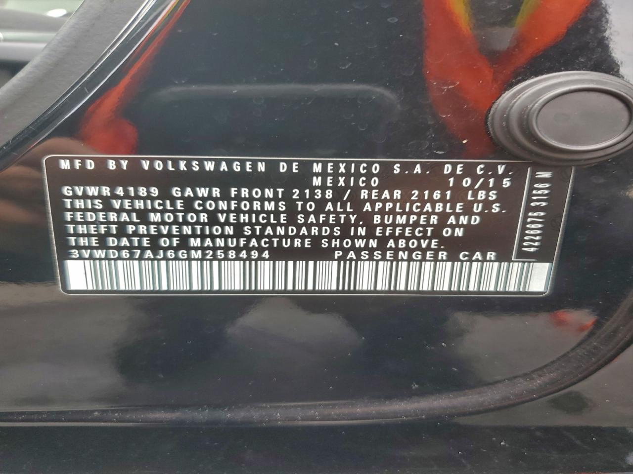 2016 VOLKSWAGEN JETTA SE photo 12