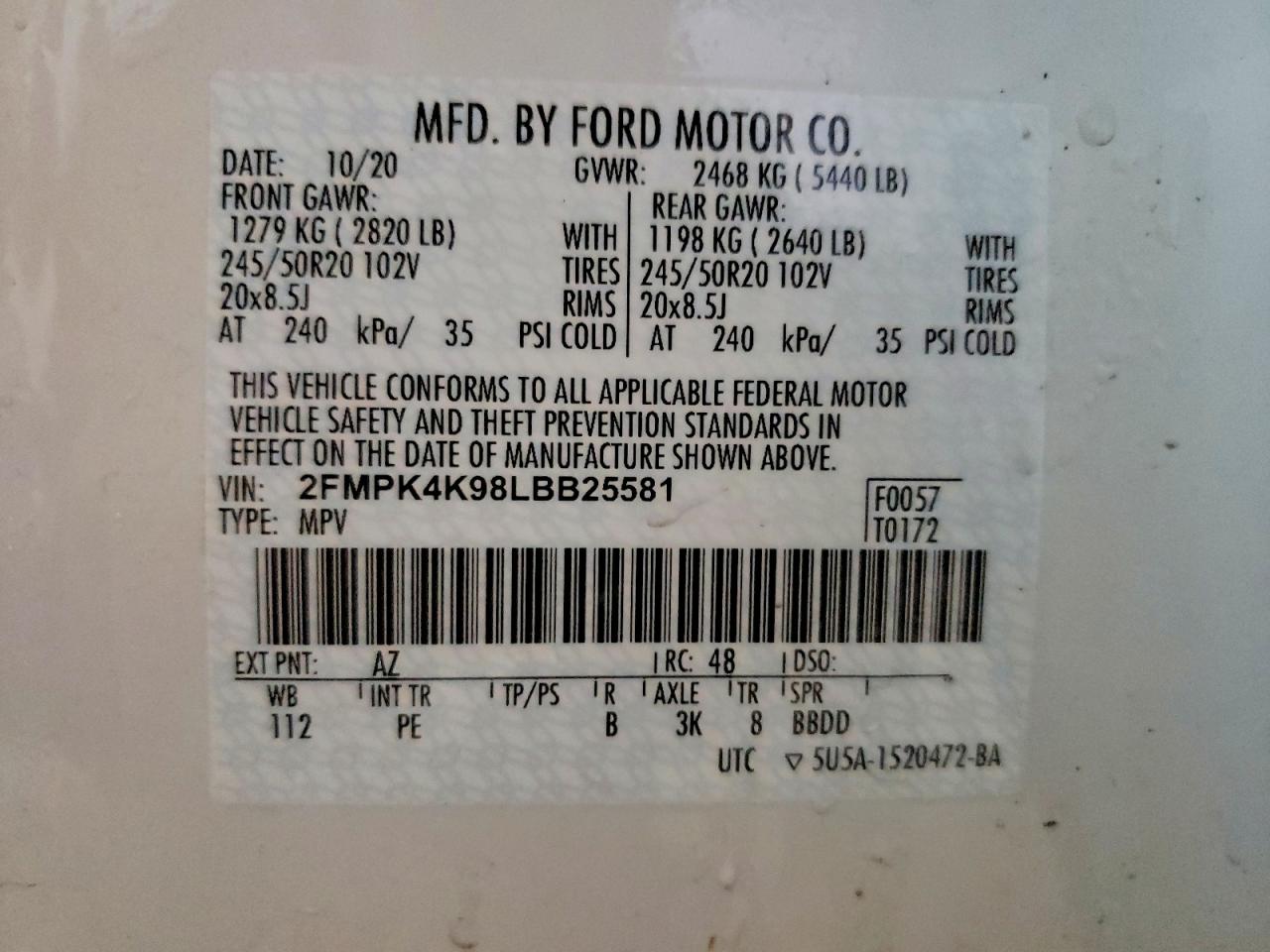 2020 FORD EDGE TITANIUM photo 13