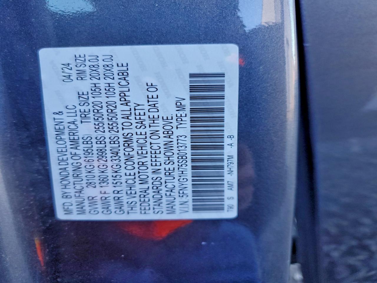 2025 HONDA PILOT TOURING photo 14