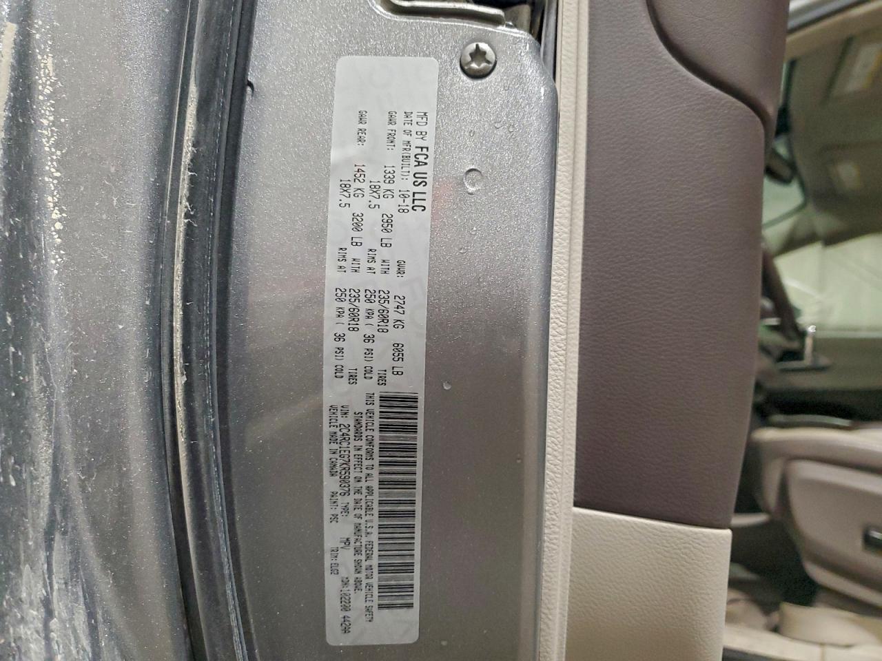 2019 CHRYSLER PACIFICA TOURING L PLUS photo 37
