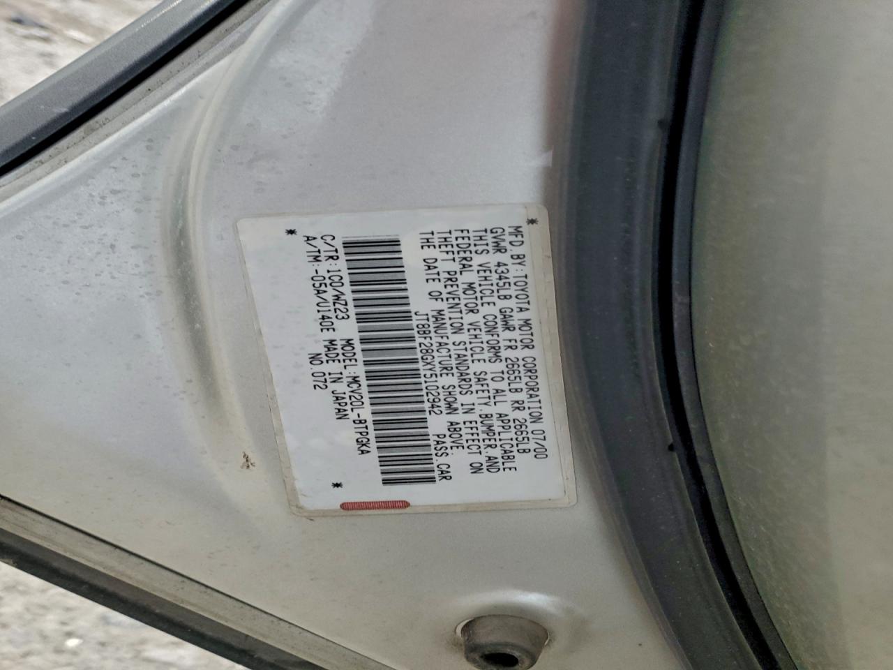 2000 LEXUS ES 300 photo 12