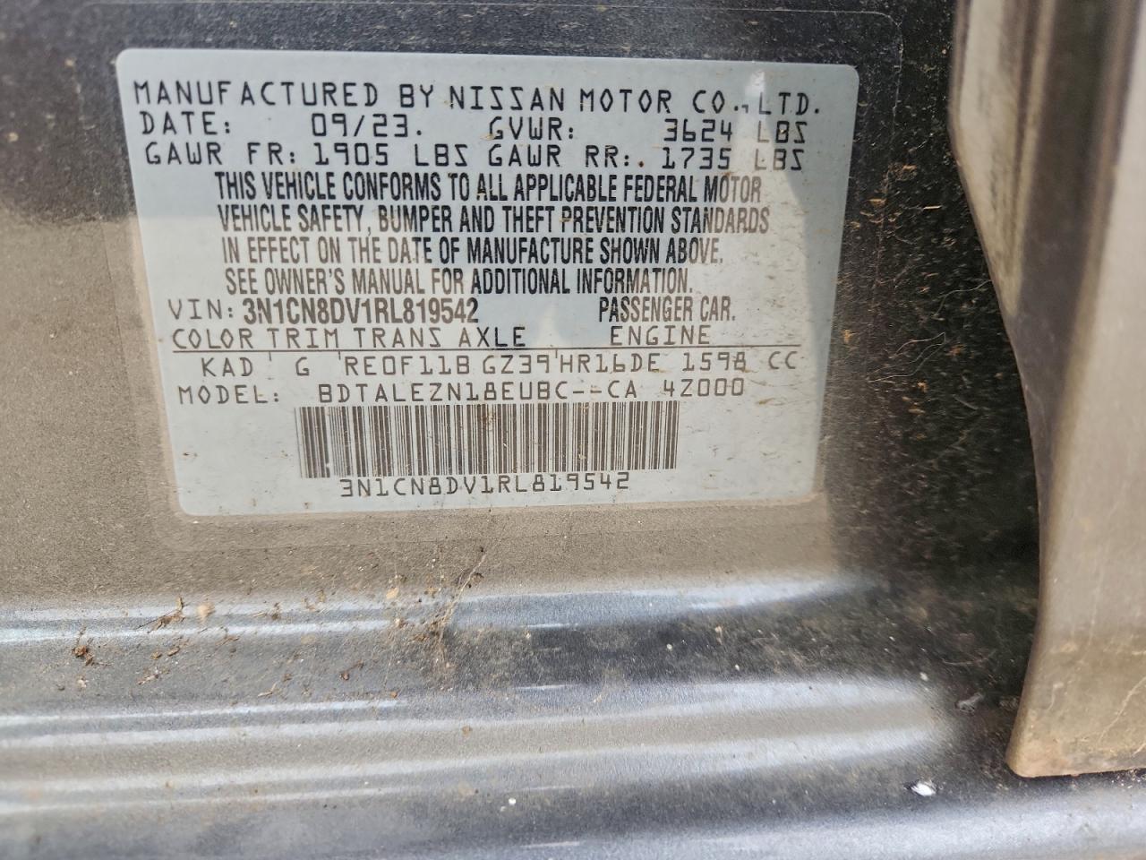2024 NISSAN VERSA S photo 12