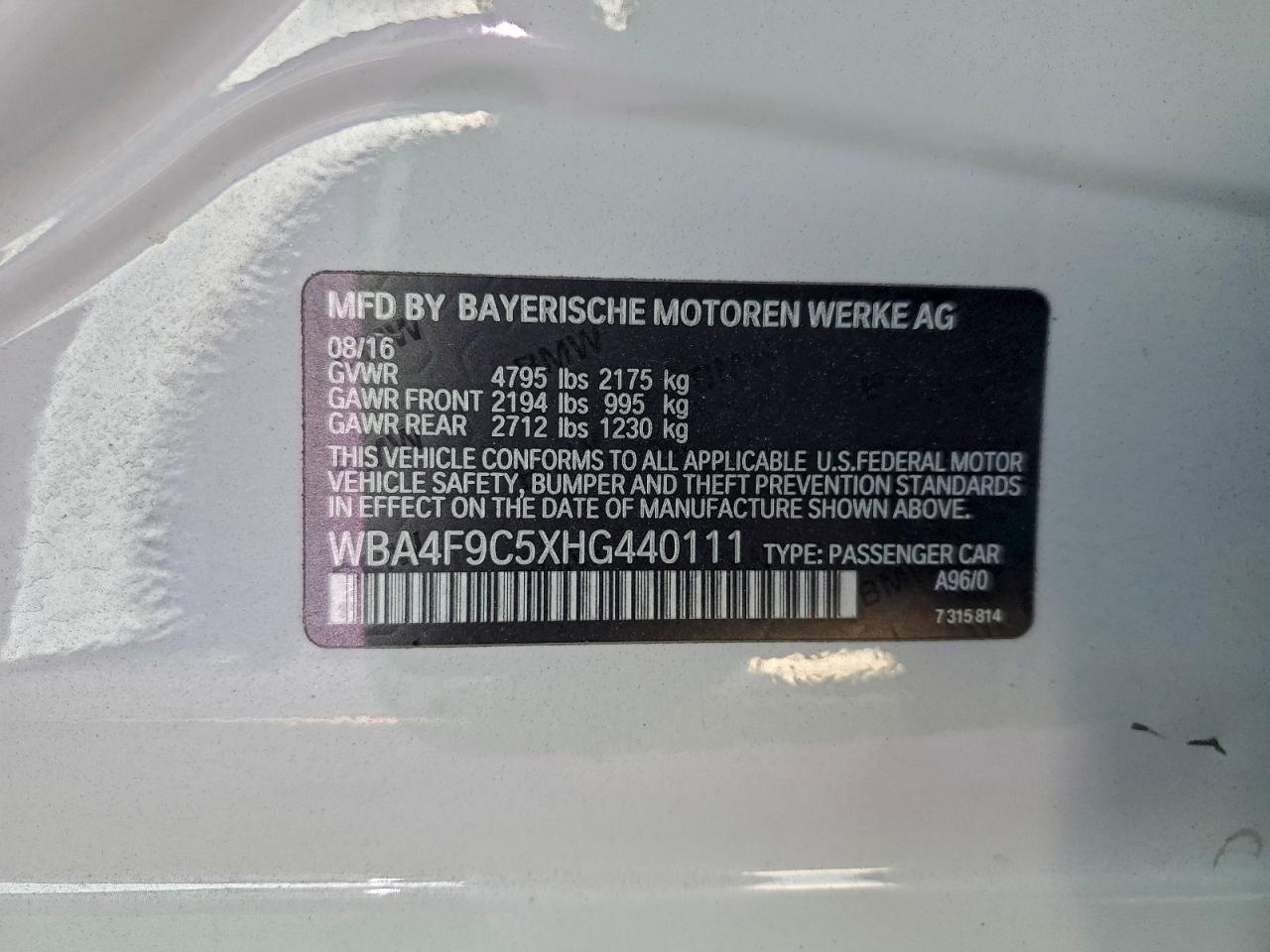2017 BMW 430XI GRAN COUPE photo 12