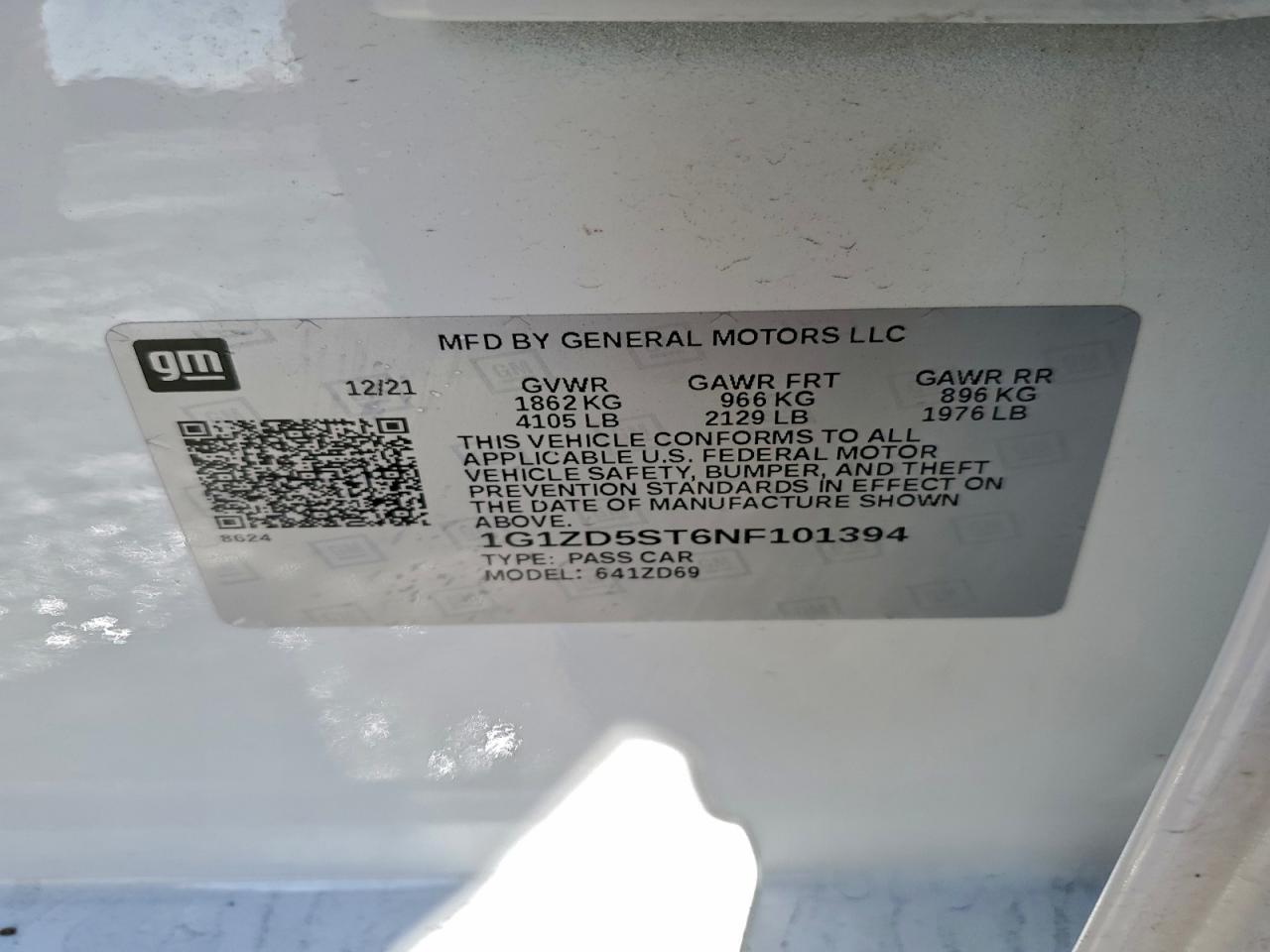 2022 CHEVROLET MALIBU LT photo 12