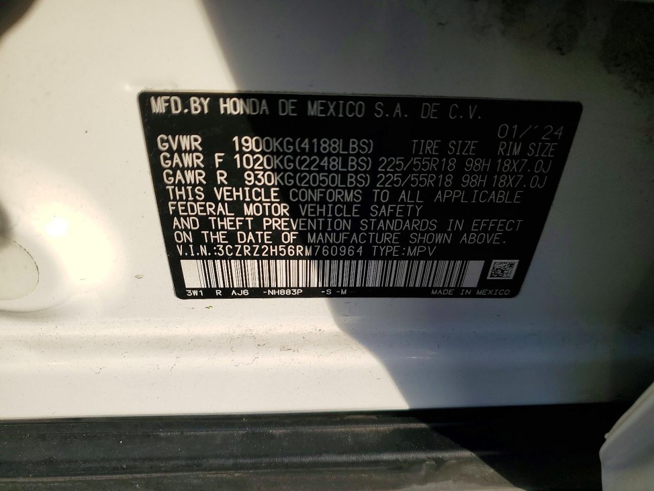 2024 HONDA HR-V SPORT photo 25