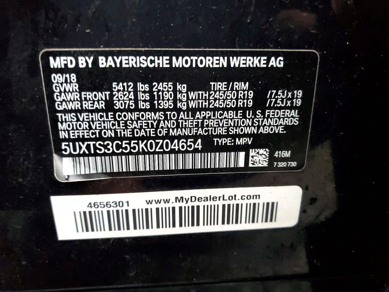 2019 BMW X3 XDRIVEM40I photo 13