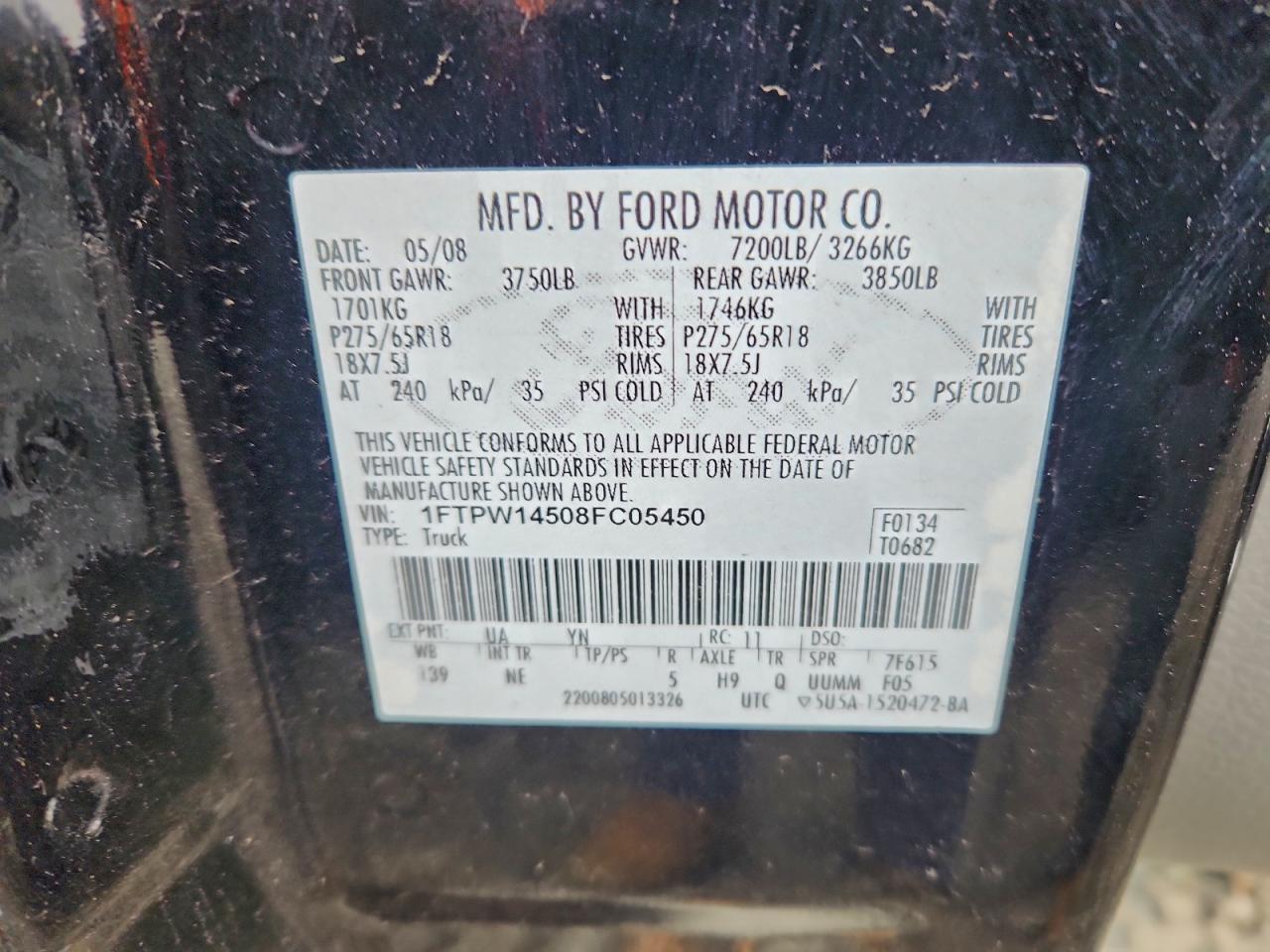 2008 FORD F150 SUPERCREW photo 12