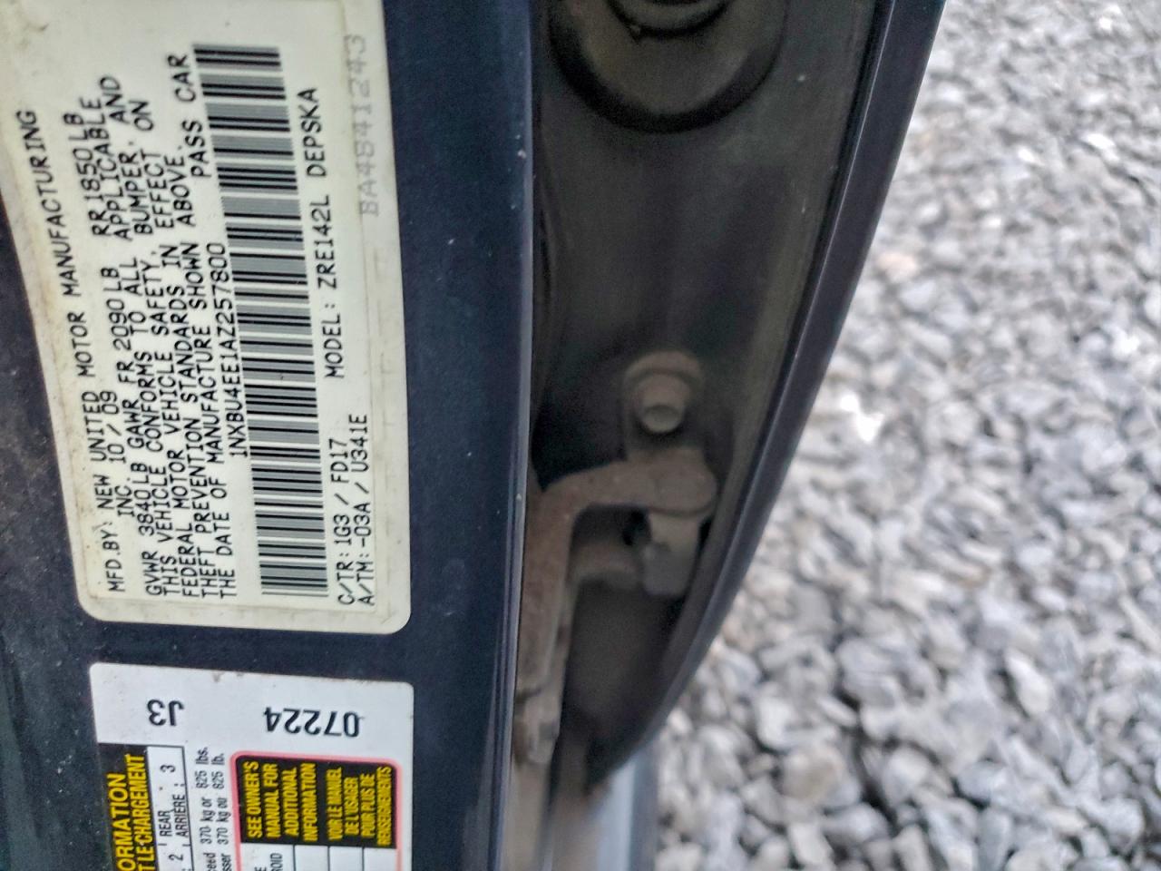 2010 TOYOTA COROLLA BASE photo 12