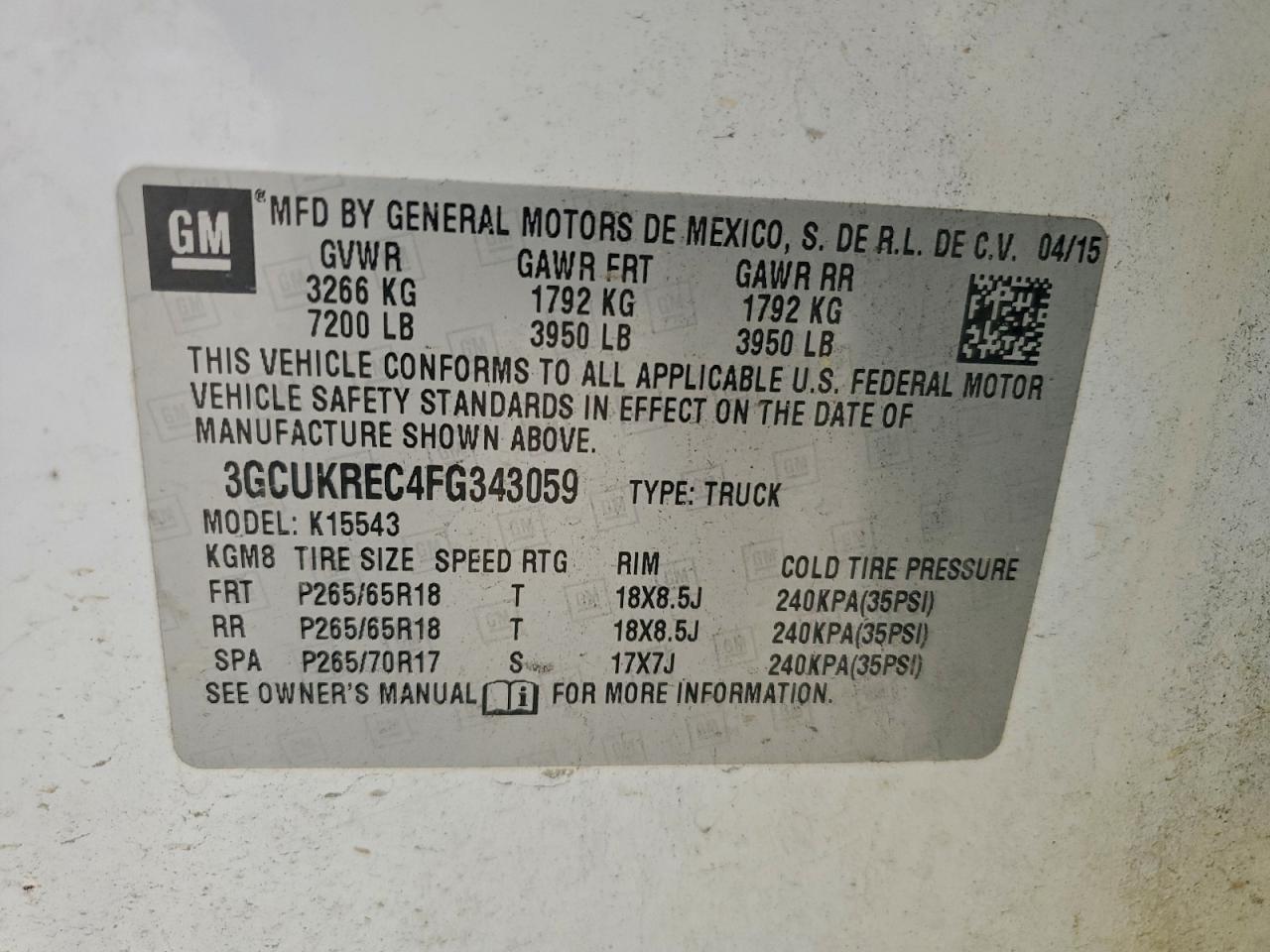 2015 CHEVROLET SILVERADO K1500 LT photo 12