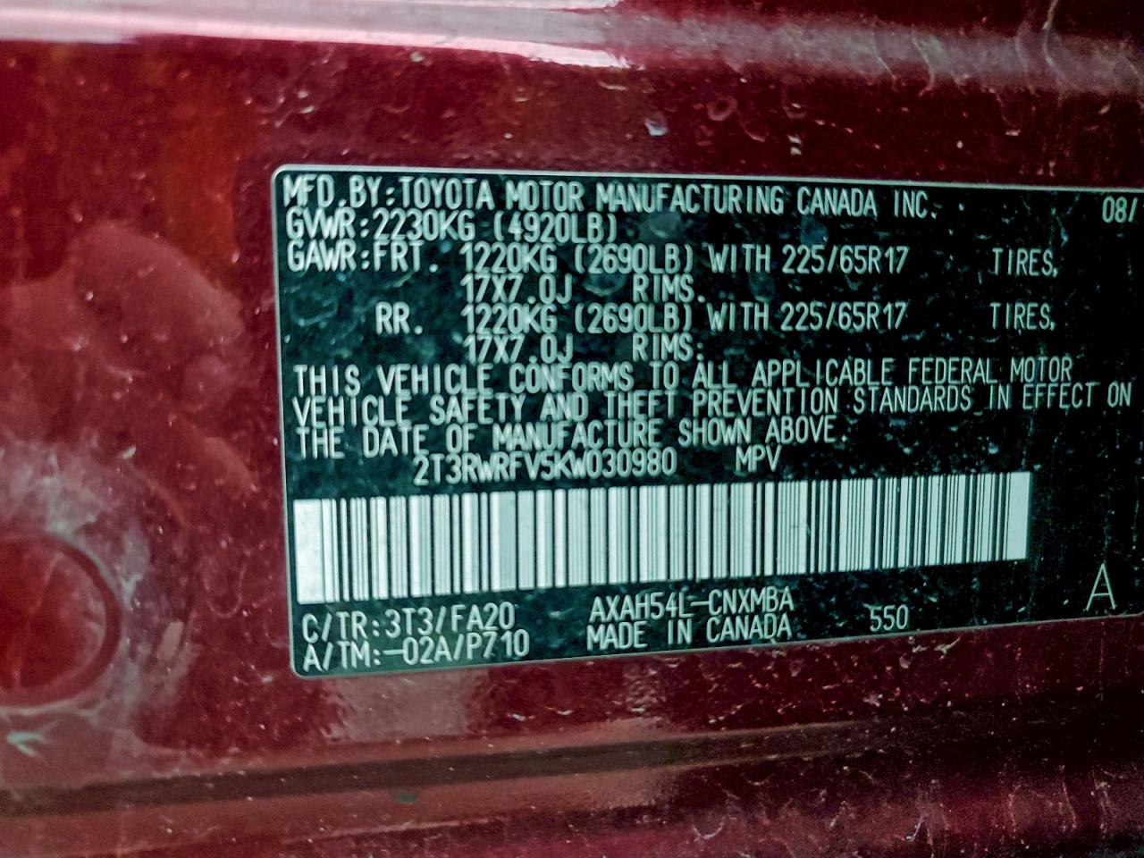 2019 TOYOTA RAV4 XLE photo 14