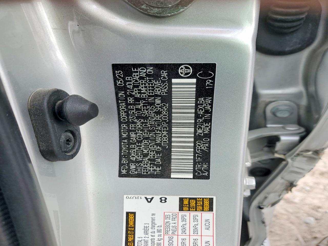 2023 TOYOTA COROLLA LE photo 12