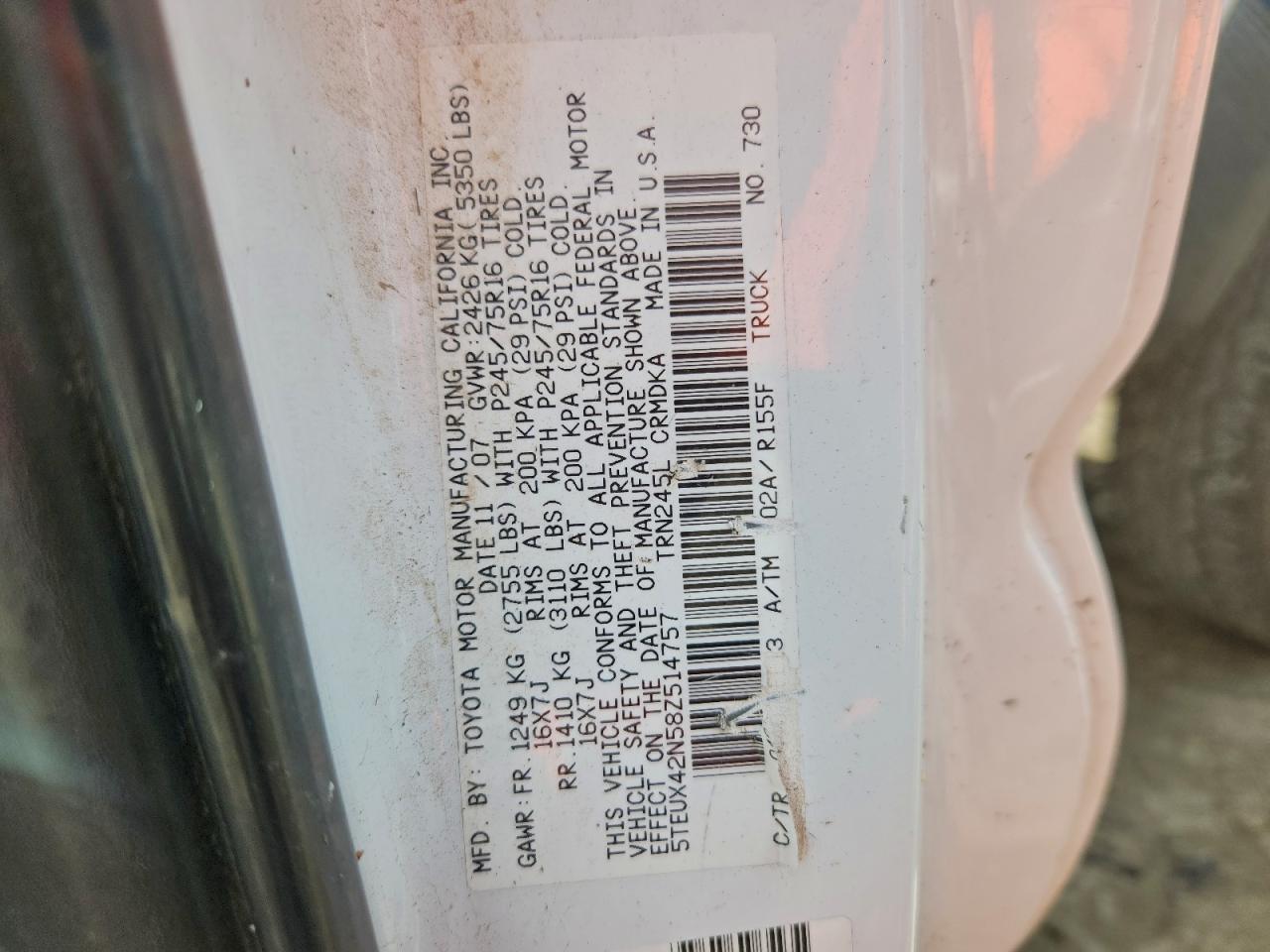2008 TOYOTA TACOMA BASE photo 37