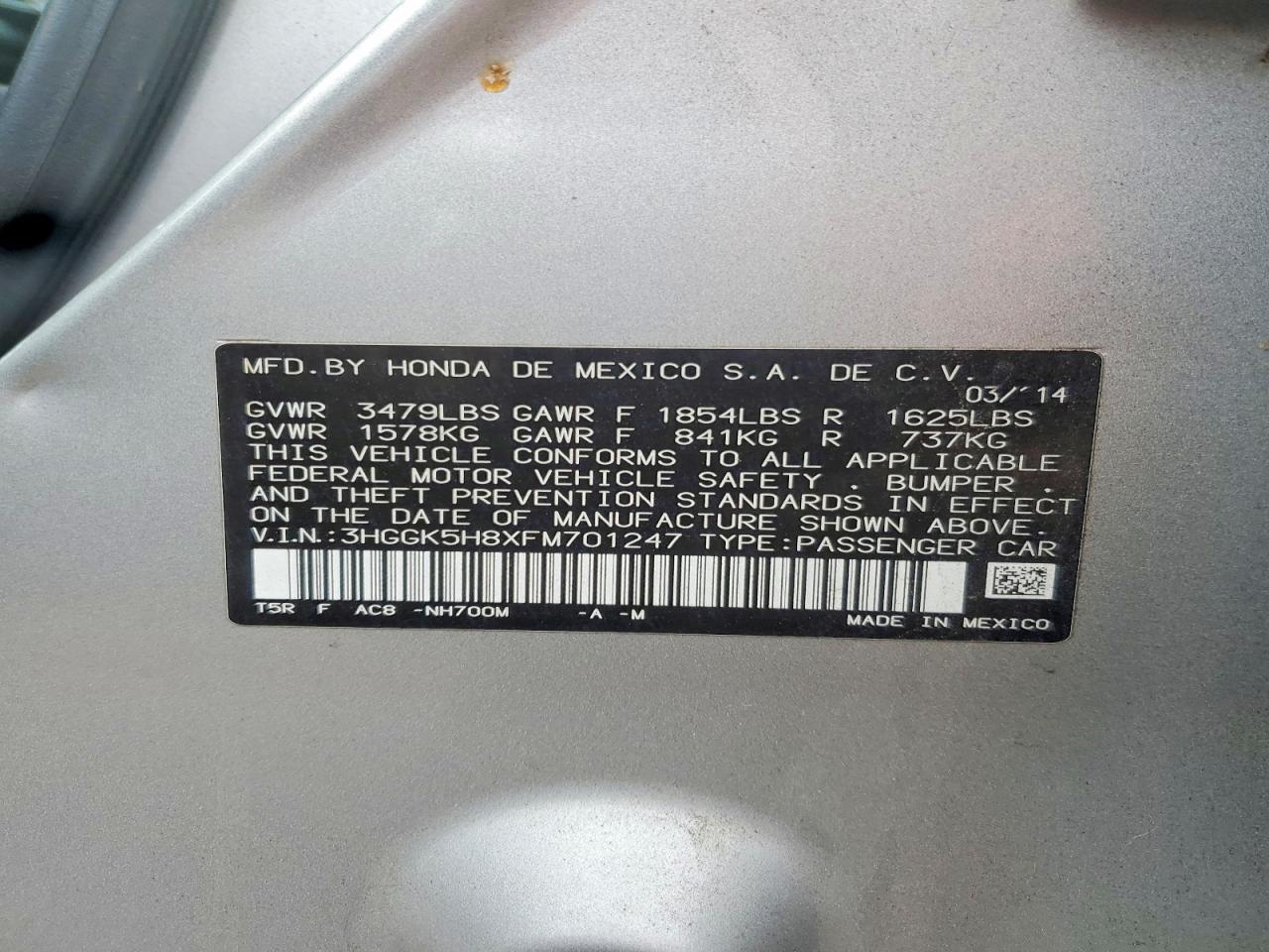 2015 HONDA FIT EX photo 34