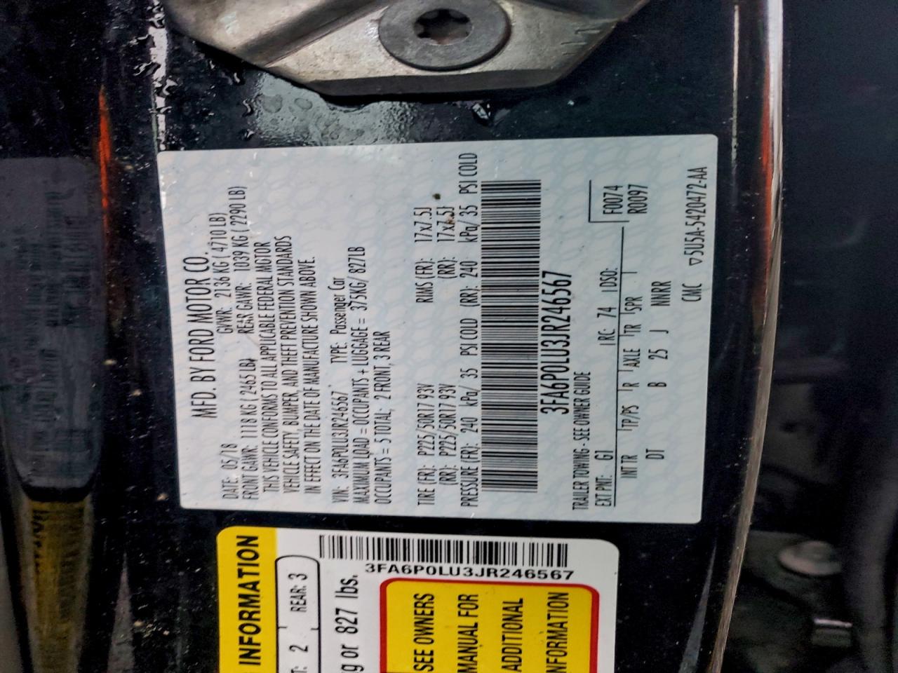 2018 FORD FUSION SE HYBRID photo 13
