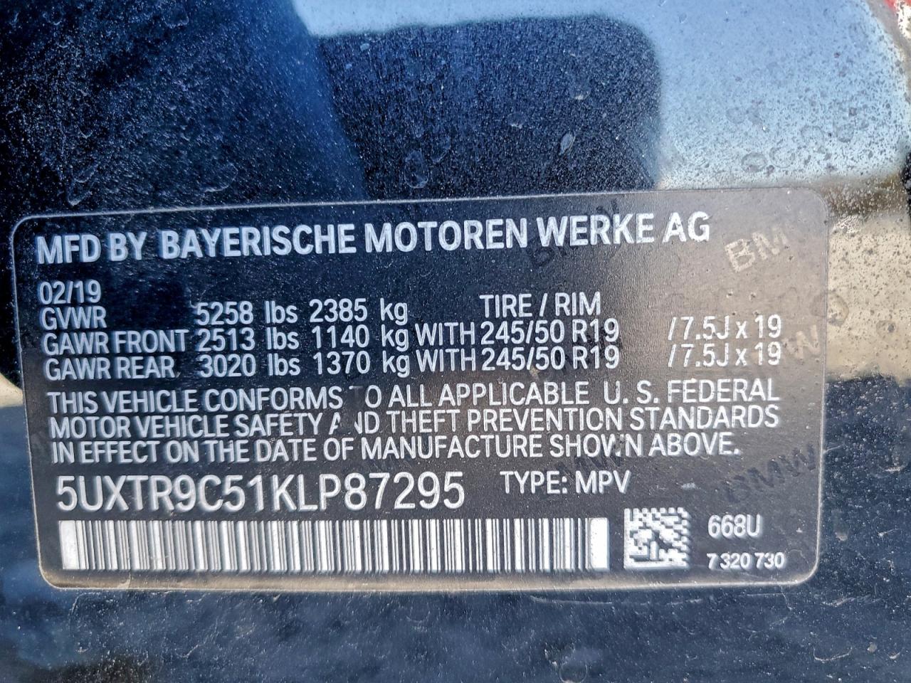 2019 BMW X3 XDRIVE30I photo 13