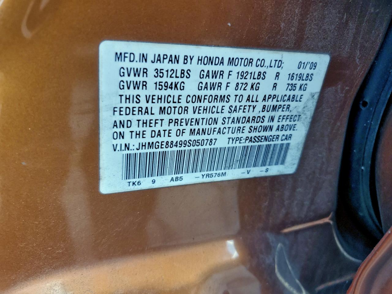 2009 HONDA FIT SPORT photo 34