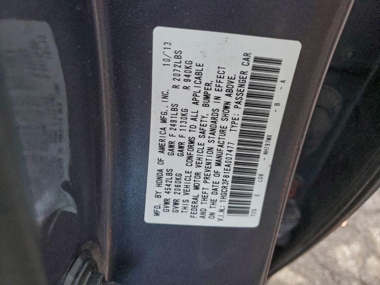 2014 HONDA ACCORD EXL photo 23
