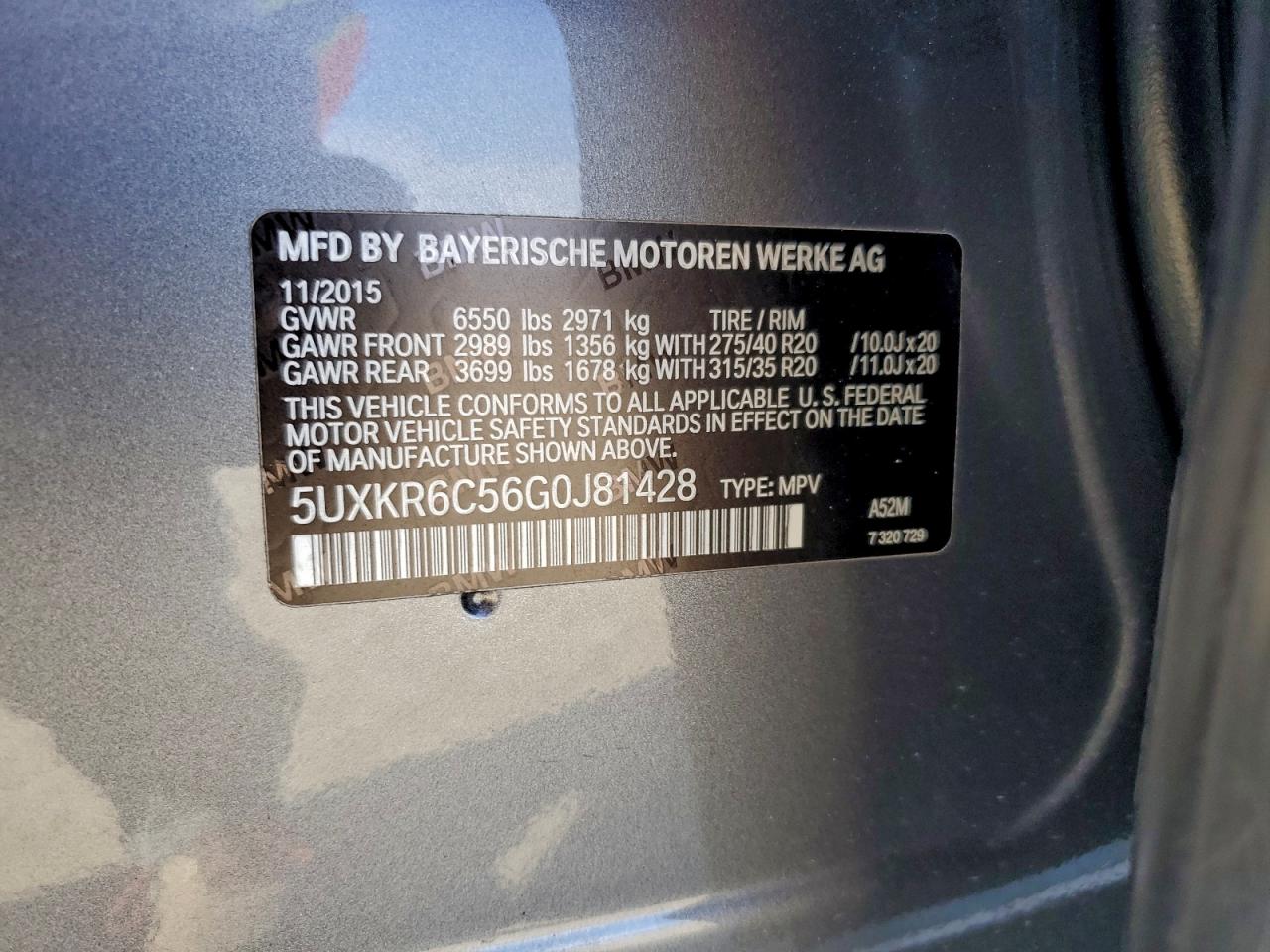 2016 BMW X5 XDRIVE50I photo 13