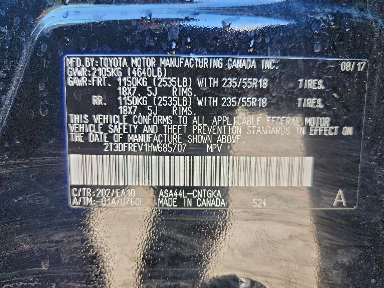 2017 TOYOTA RAV4 LIMITED photo 13