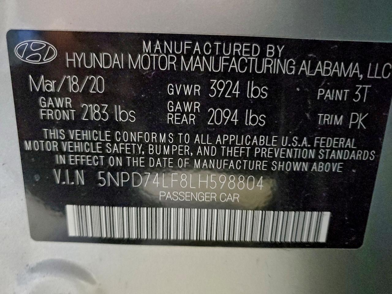 2020 HYUNDAI ELANTRA SE photo 12