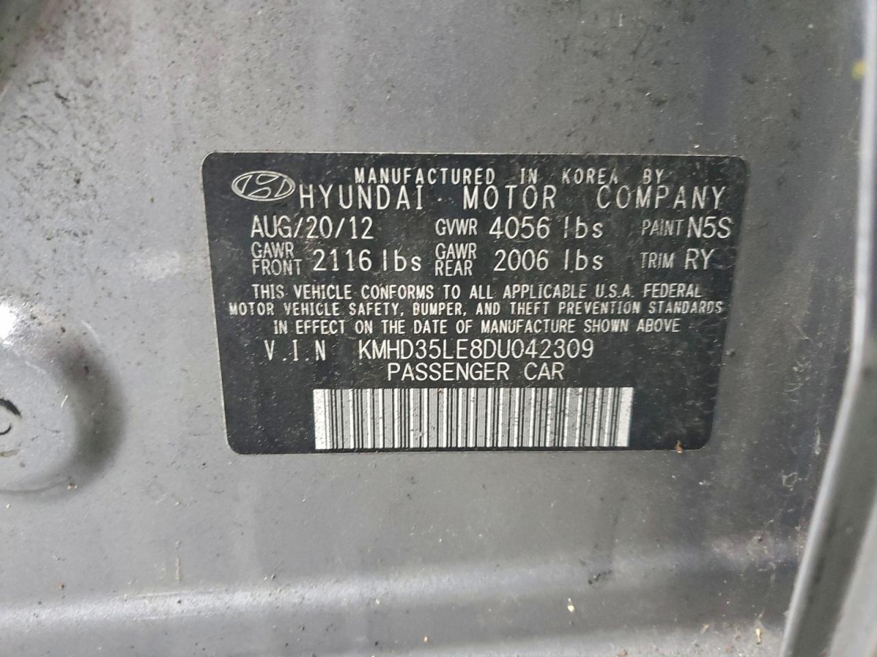 2013 HYUNDAI ELANTRA GT photo 12