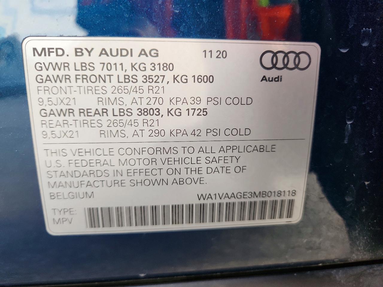 2021 AUDI E-TRON PRESTIGE photo 14