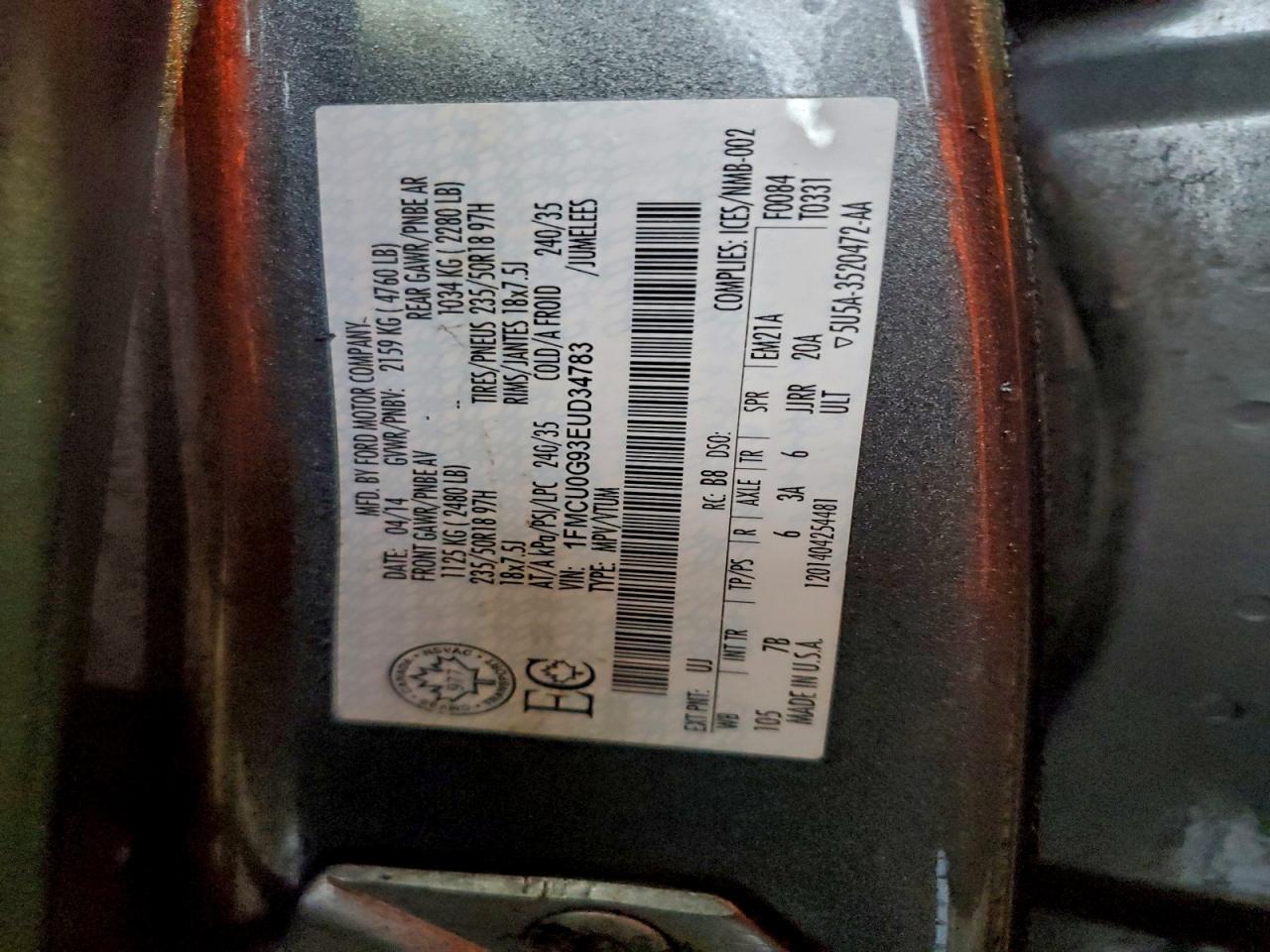 2014 FORD ESCAPE SE photo 13