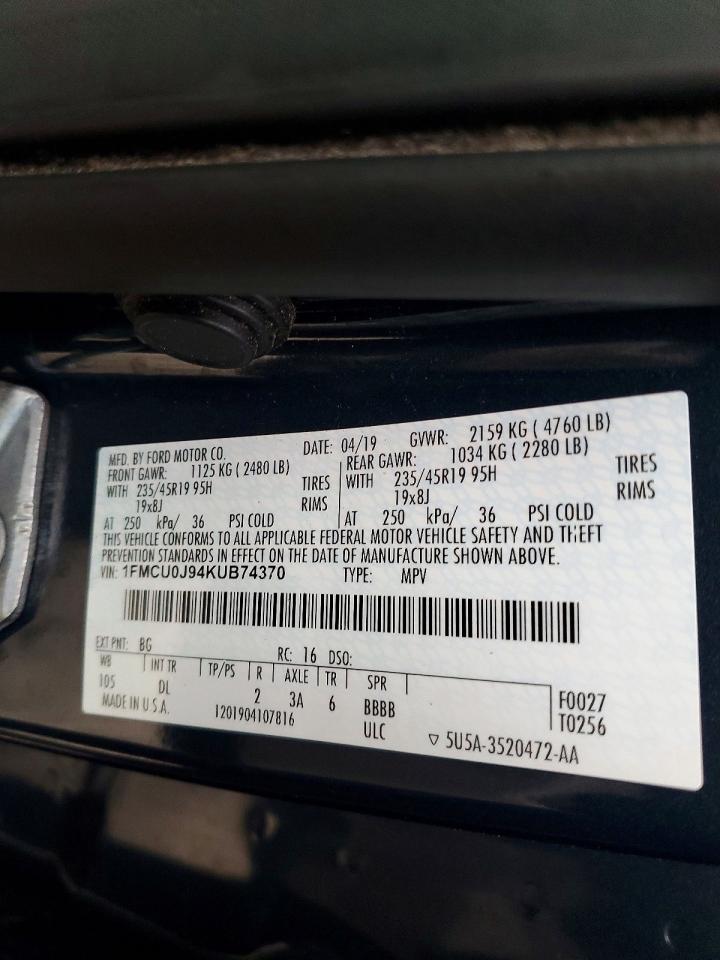 2019 FORD ESCAPE TITANIUM photo 14