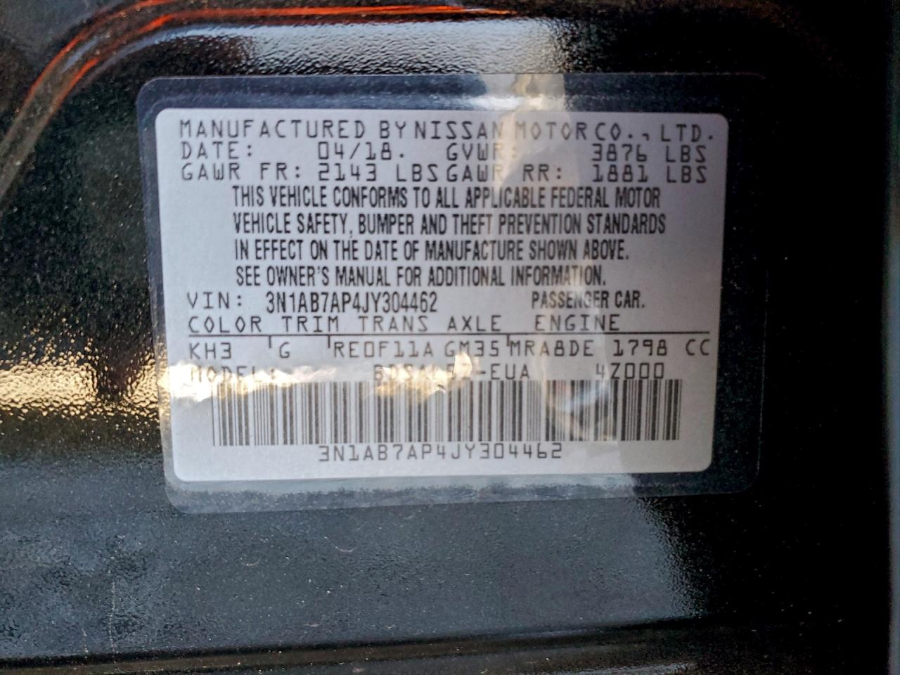 2018 NISSAN SENTRA S photo 12