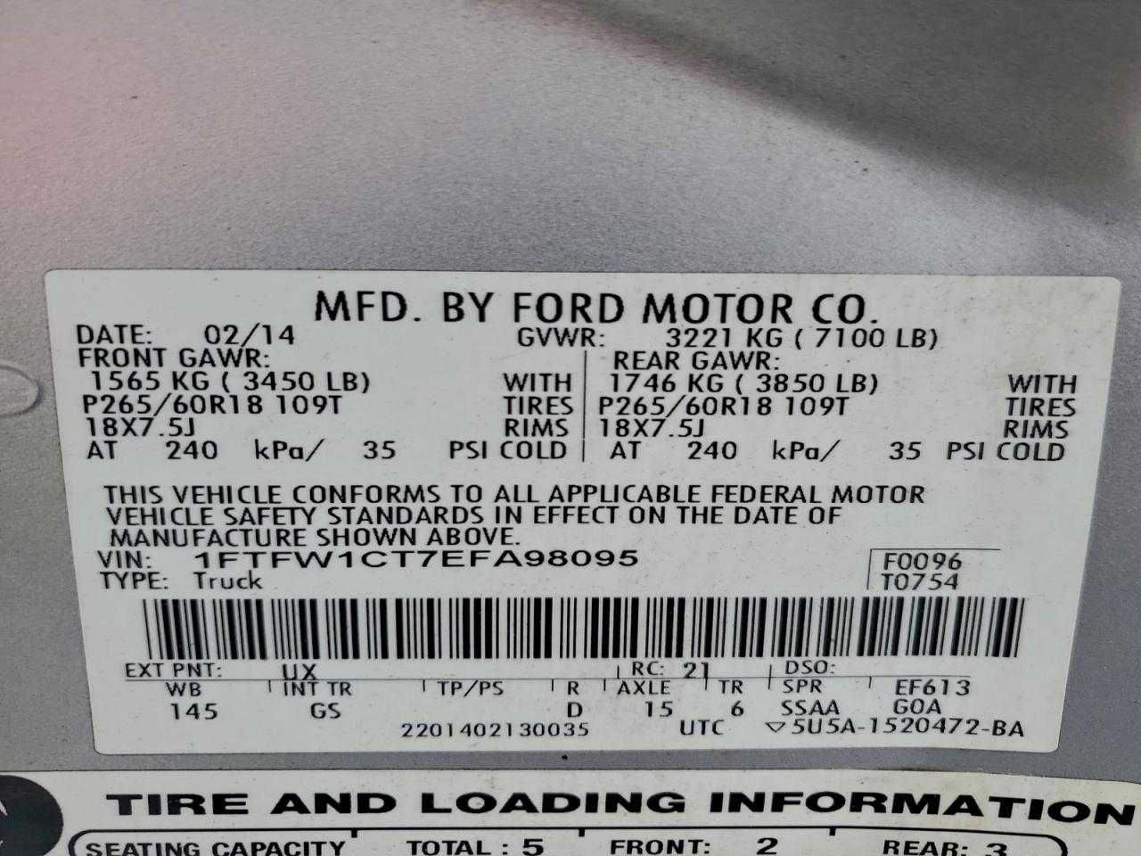 2014 FORD F150 SUPERCREW photo 12