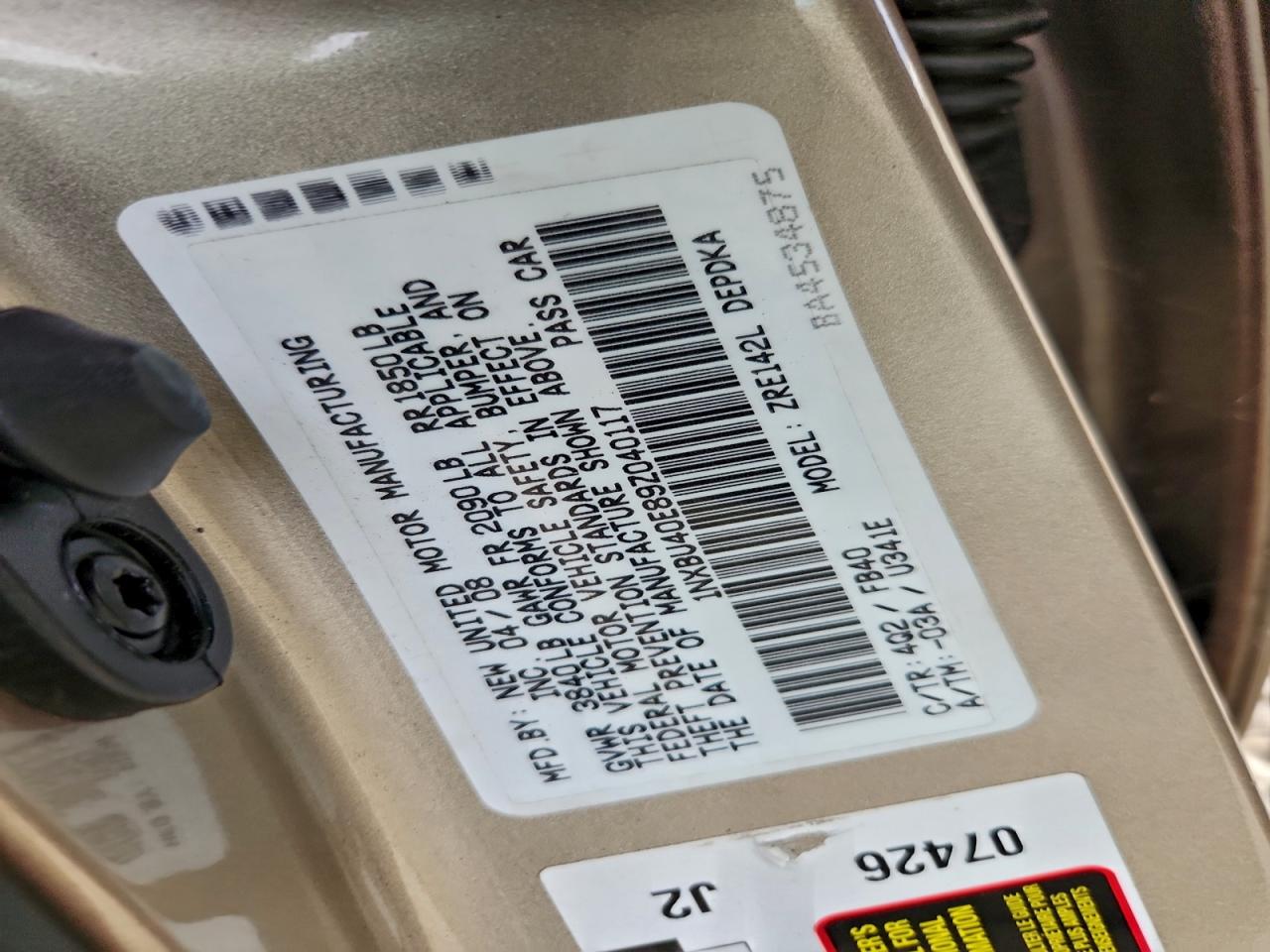 2009 TOYOTA COROLLA BASE photo 14