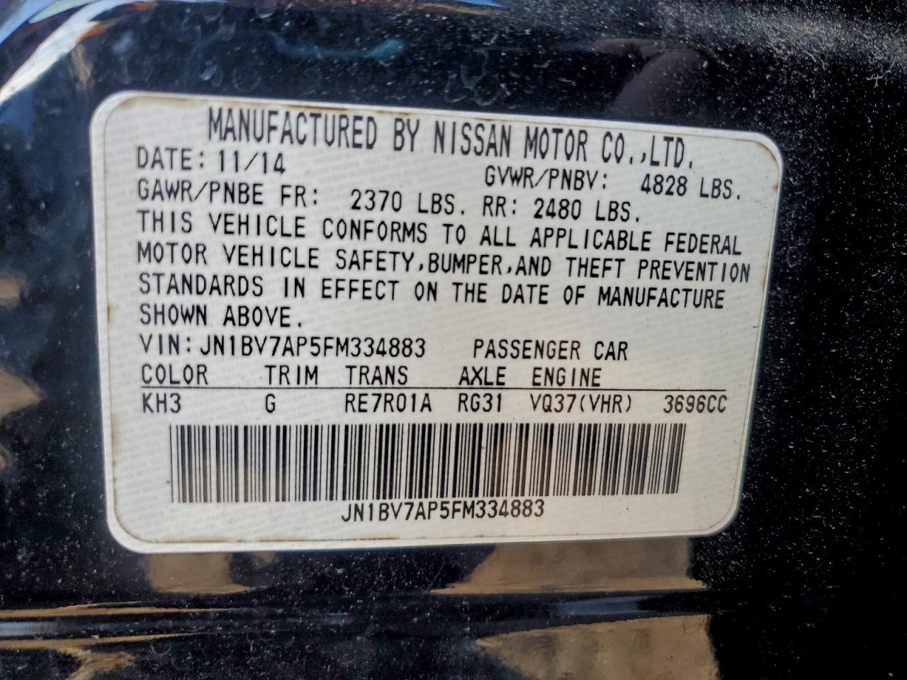 2015 INFINITI Q50 BASE photo 12