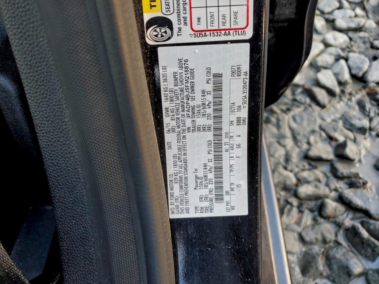 2015 FORD FIESTA SE photo 12