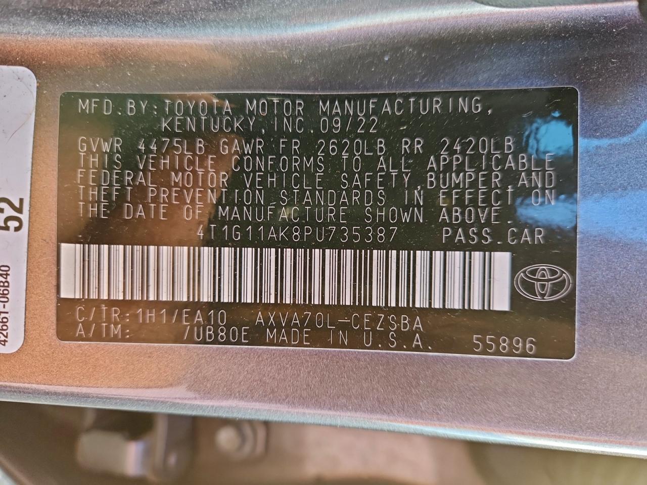 2023 TOYOTA CAMRY SE NIGHT SHADE photo 23