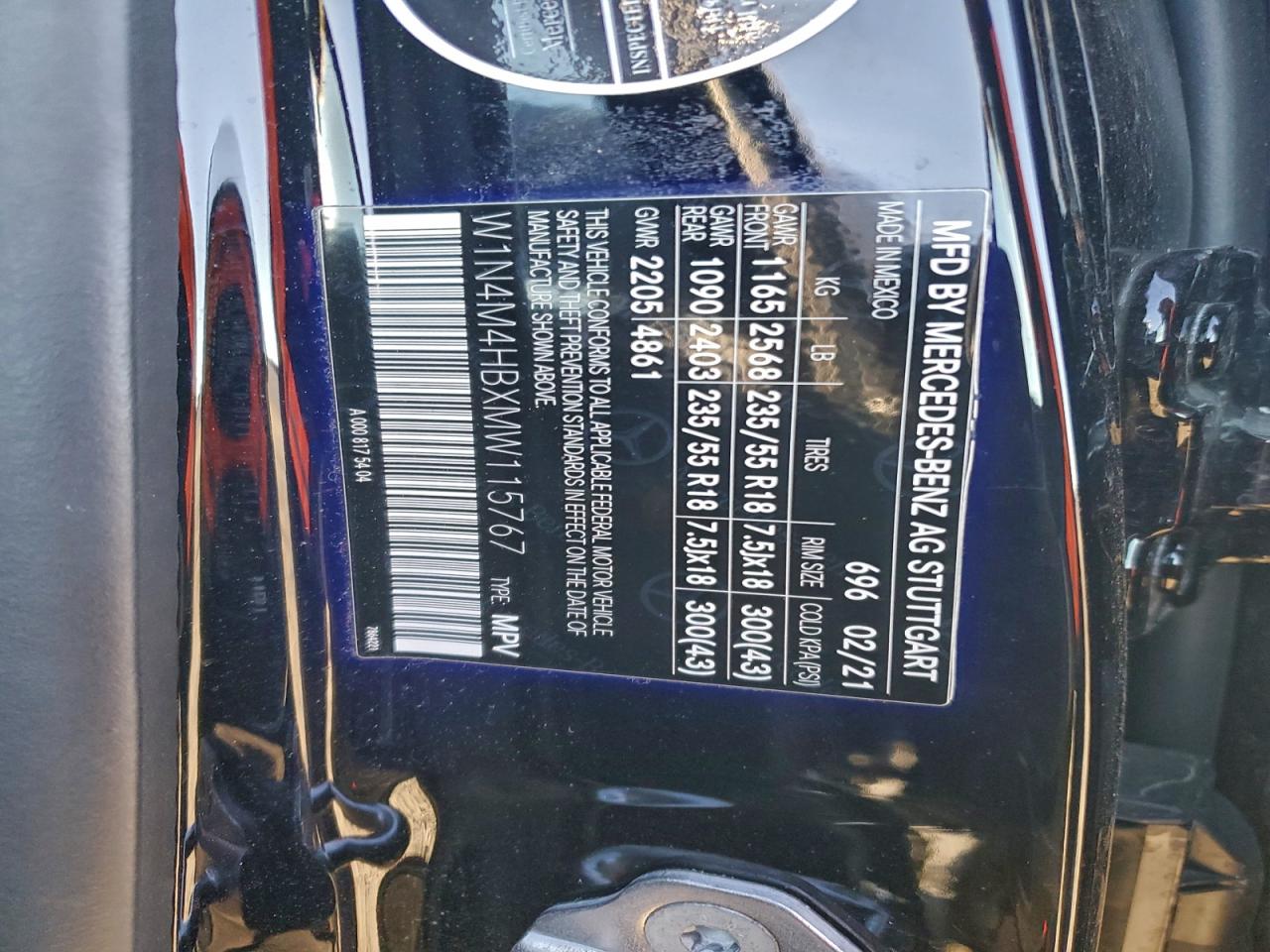 2021 MERCEDES-BENZ GLB 250 4MATIC photo 13