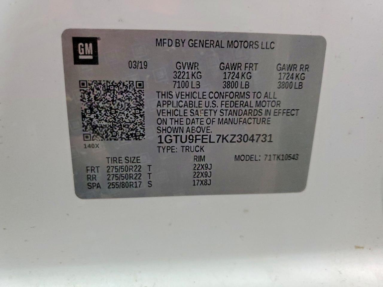 2019 GMC SIERRA K1500 DENALI photo 12