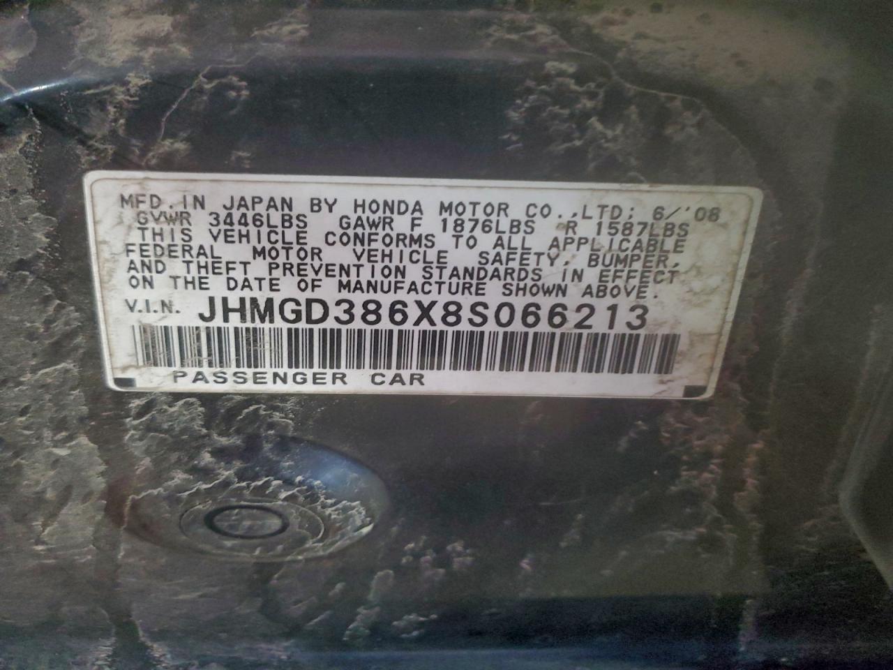 2008 HONDA FIT photo 12