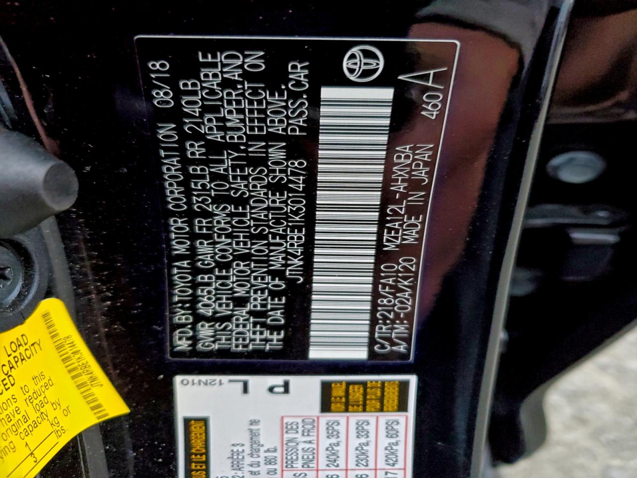 2019 TOYOTA COROLLA SE photo 13